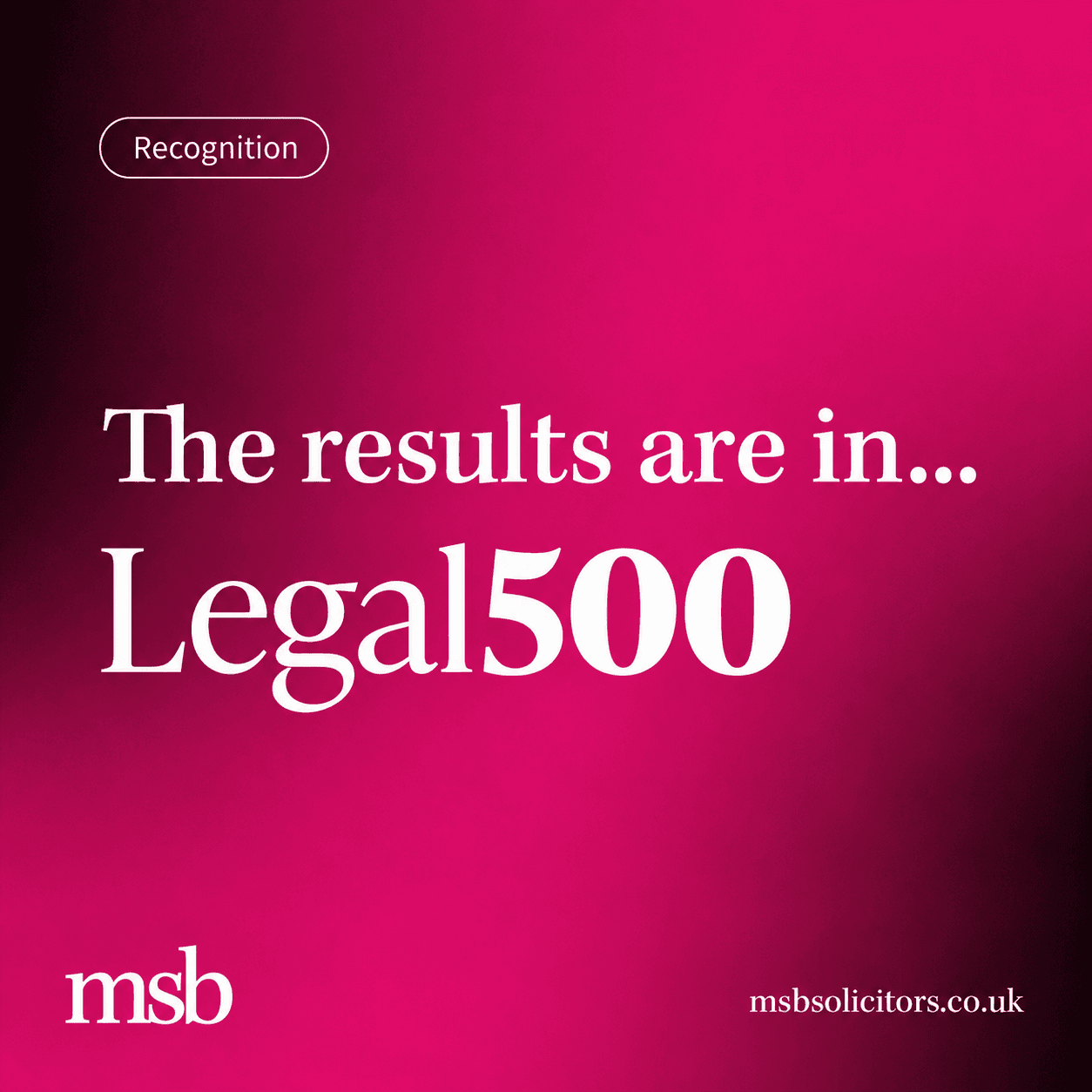 MSB secures two Tier 1 rankings and 24 lawyers recognised in Legal 500 2027.