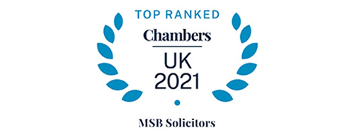 MSB Solicitors Award - Top Ranked Chambers UK 2021